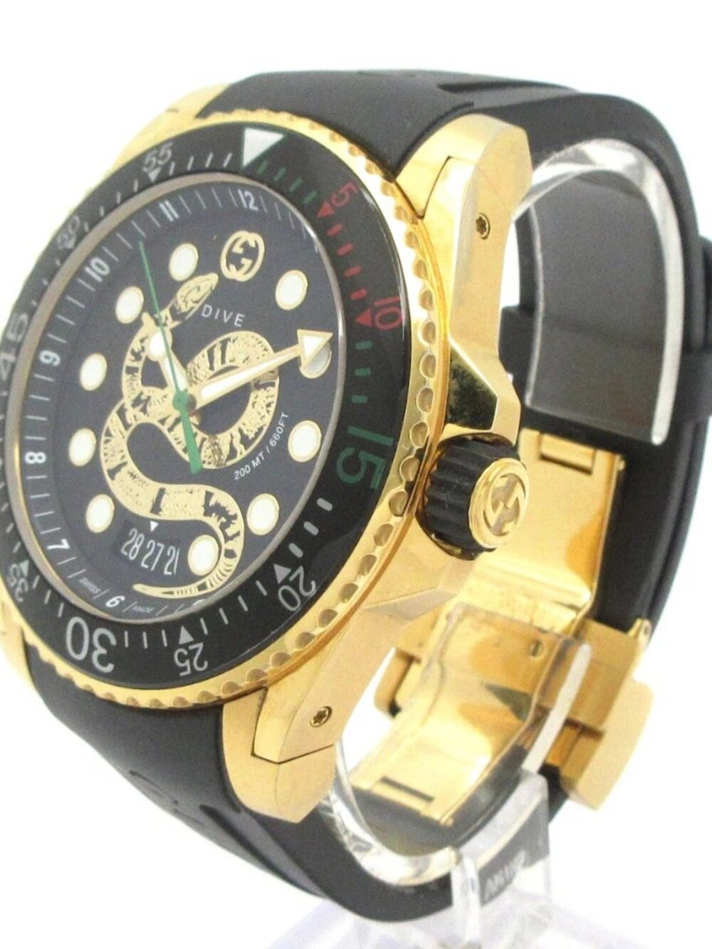 GUCCI Dive Watch YA136219 Unconfirmed Black Men's Wrist Watch - Picture 2 of 13